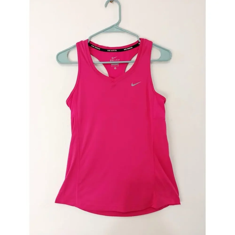Nike Dri-Fit Women's Running Tank Top Bright Pink Size Small